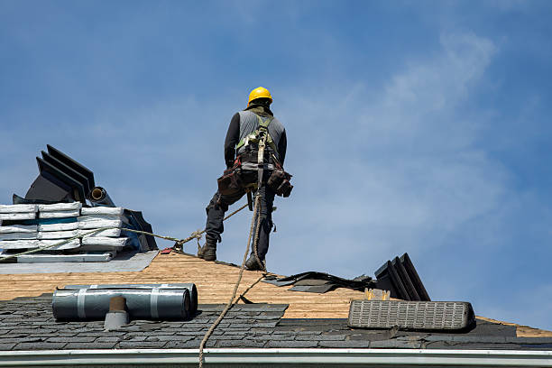 Professional Gutter Installation technician working in North Westchester, CT